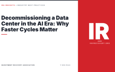 Decommissioning a Data Center in the AI Era: Why Faster Cycles Matter for Investment Recovery