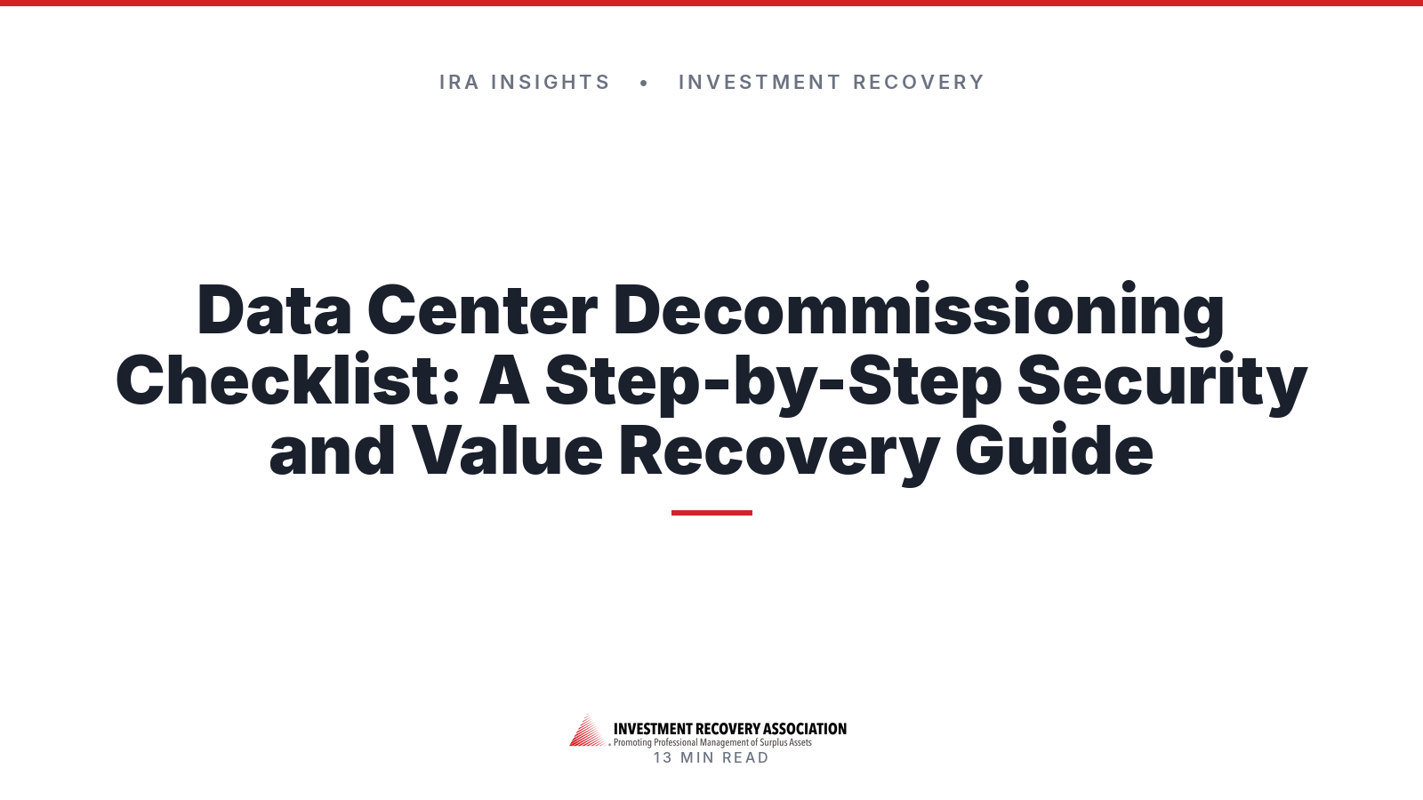 Server Decommission Checklist.pdf Data Center Decommissioning Checklist: A Step-by-Step Security and ...