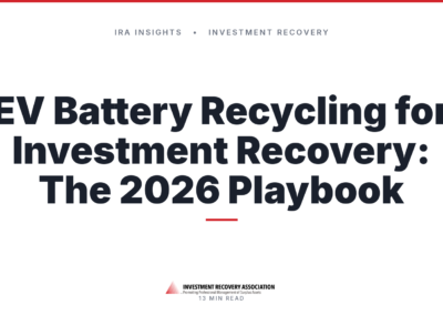 EV Battery Recycling for Investment Recovery: The 2026 Playbook for Second-Life, Resale, and ROI