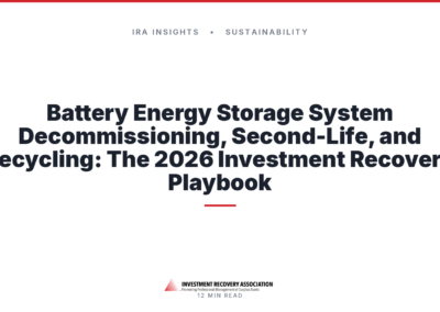 Battery Energy Storage System (BESS) Decommissioning, Second-Life, and Recycling: The 2026 Investment Recovery Playbook