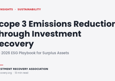 Scope 3 Emissions Reduction Through Investment Recovery: The 2026 ESG Playbook for Surplus Assets